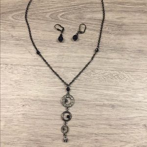 🔥4/$20🔥 Black and clear rhinestone necklace